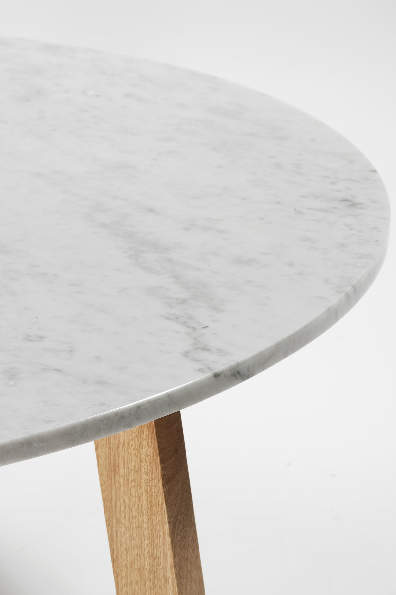 Delta Coffee Table - Natural Sealed/White Marble