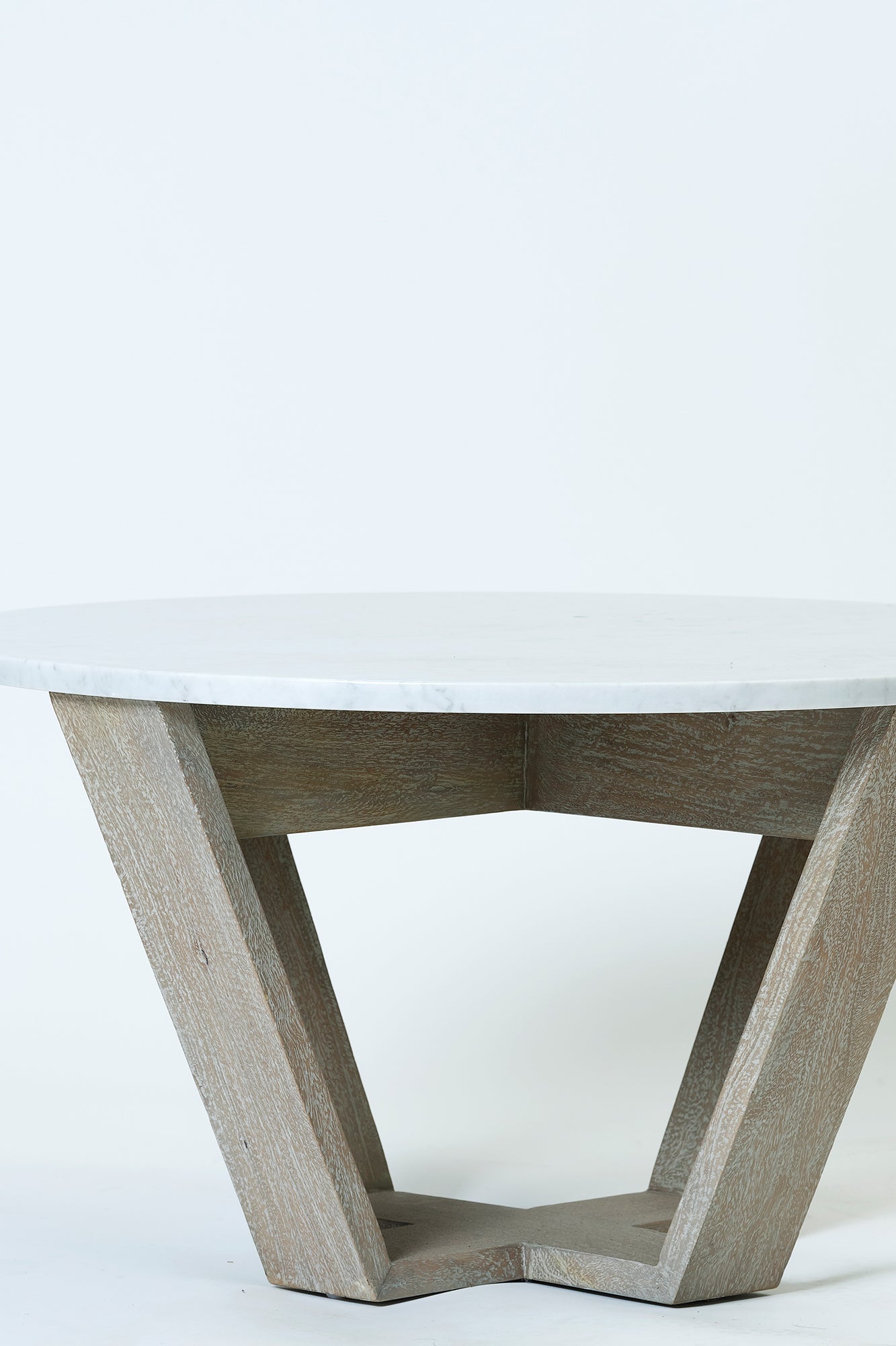 Joshua Coffee Table - Grey Wash/White Marble