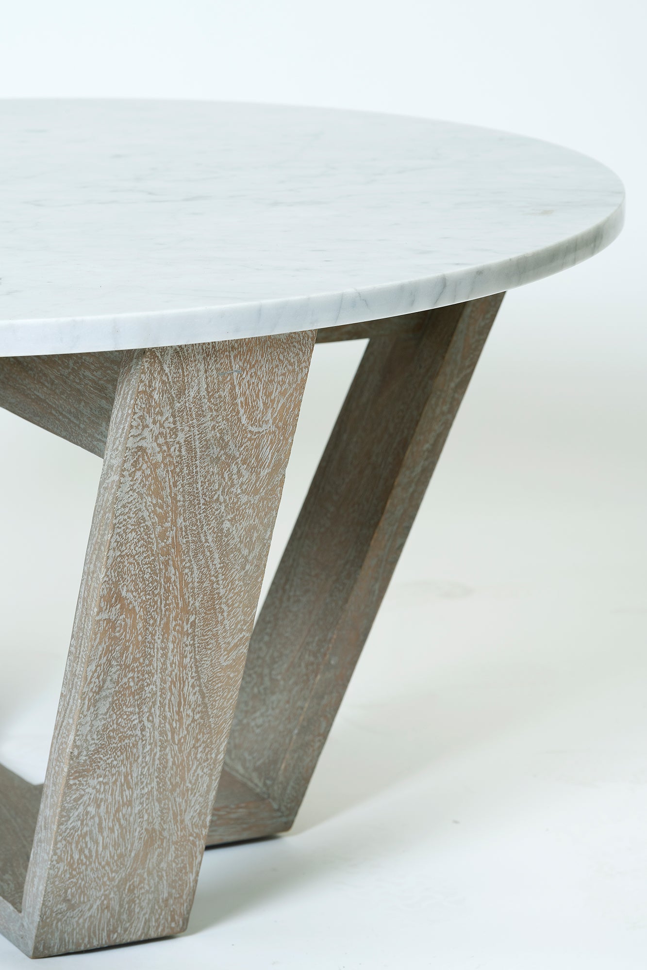Joshua Coffee Table - Grey Wash/White Marble