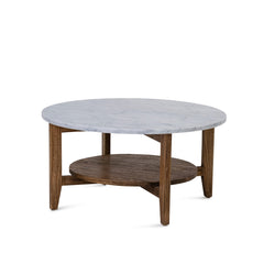 Norveau Coffee Table - Antique Mindi/White Marble