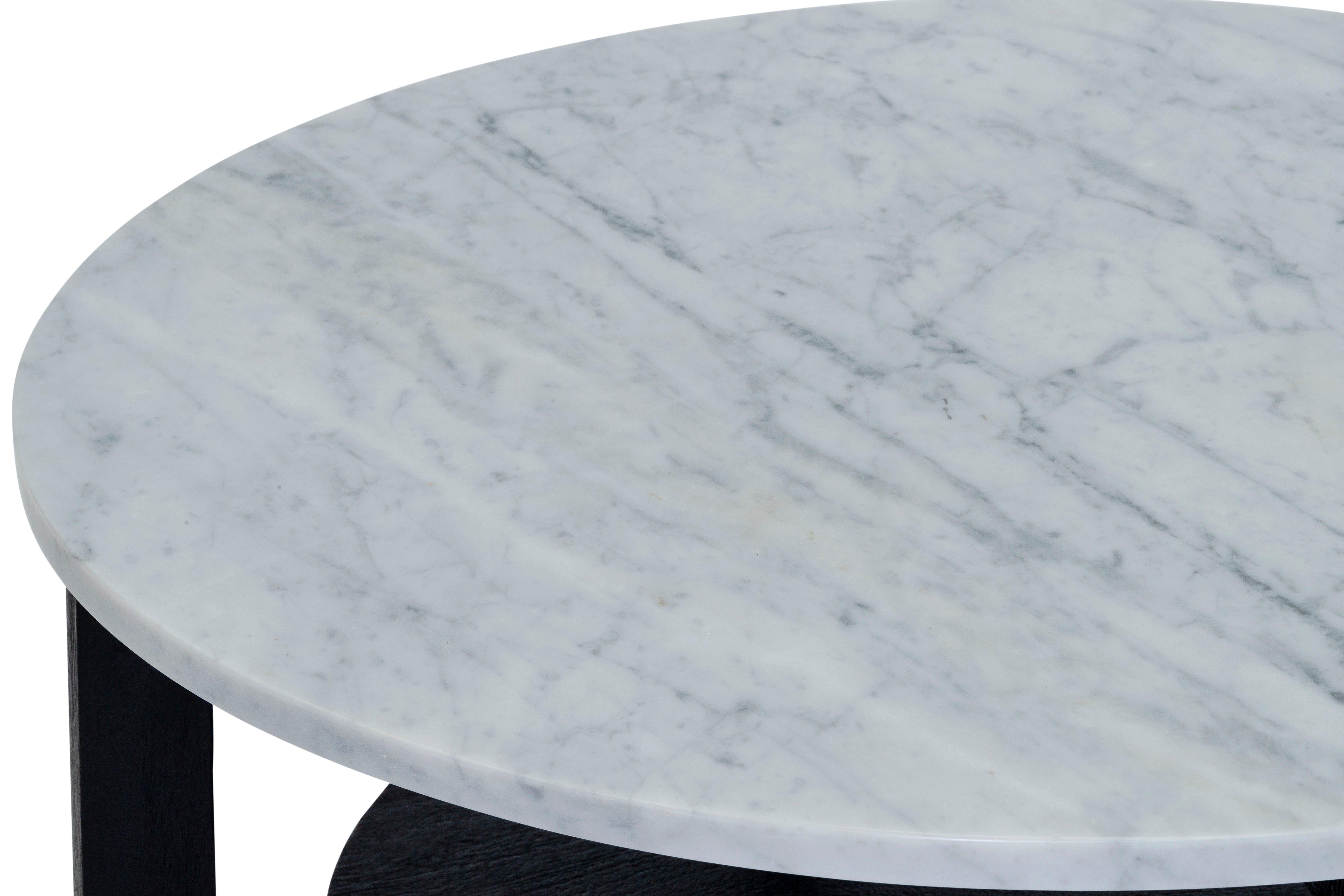 Norveau Coffee Table - Black/White Marble