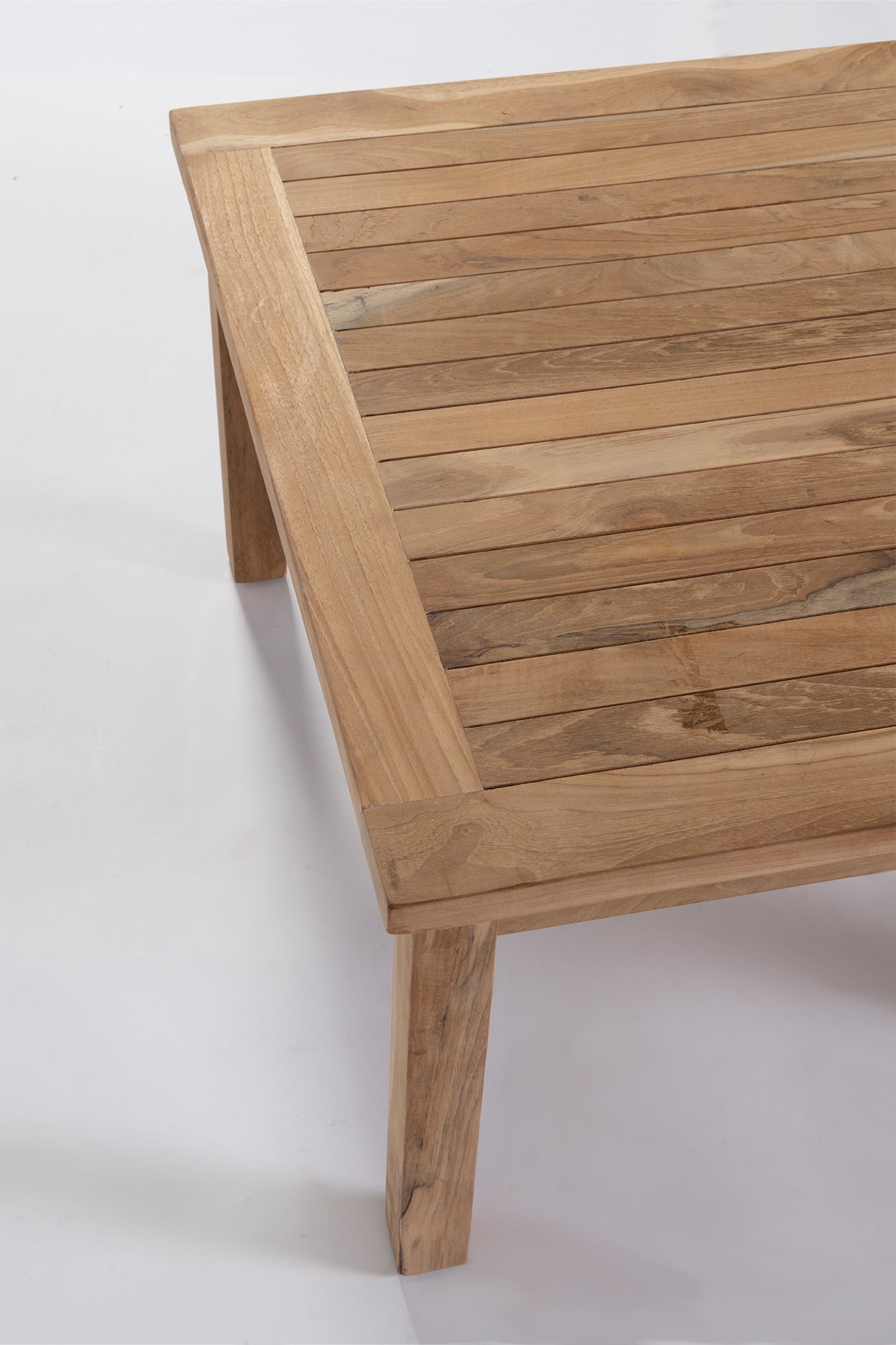 Teak Slatted Coffee Table - Square