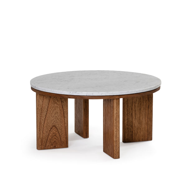 West Coffee Table - Antique Mindi/Marble