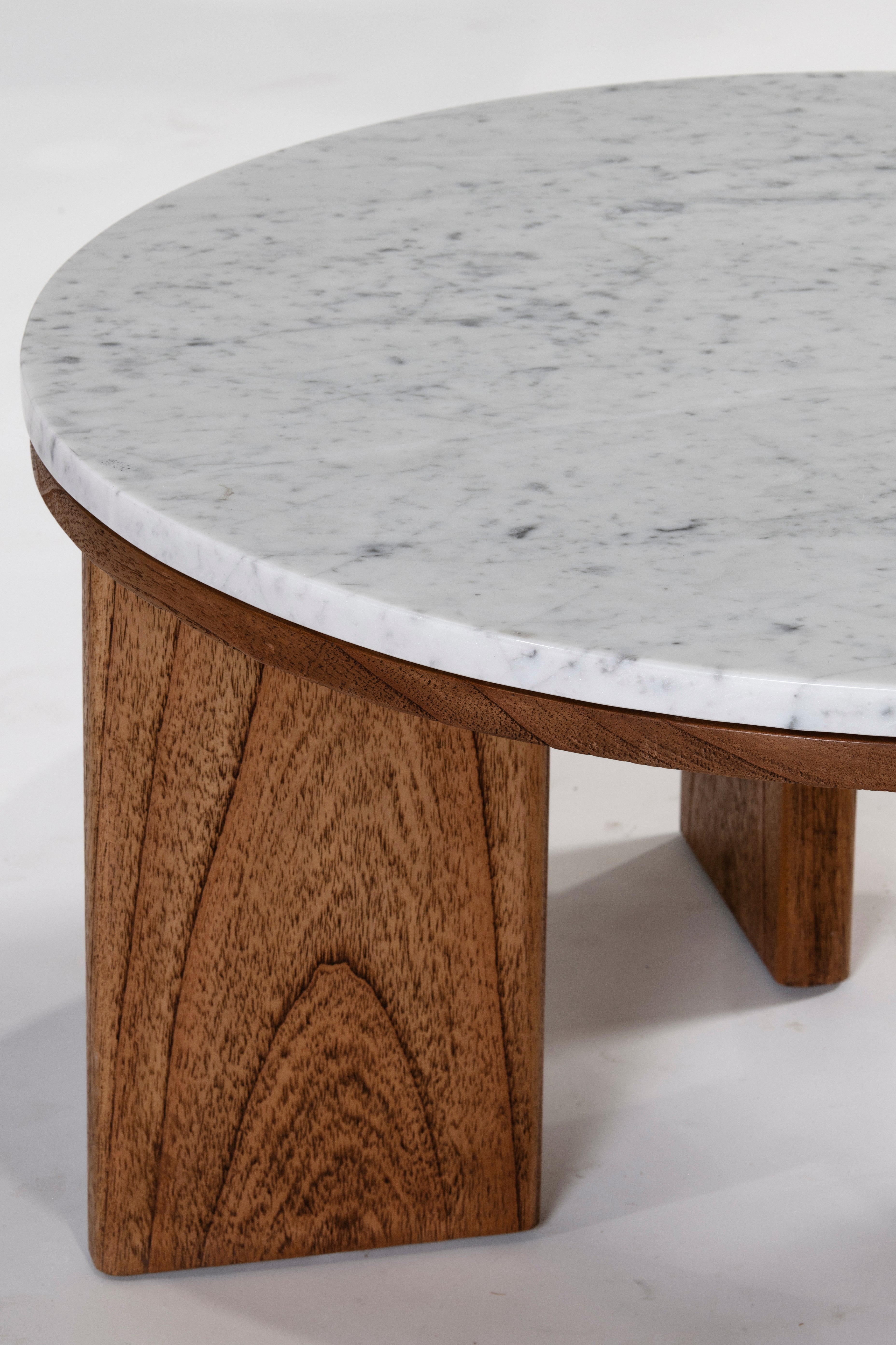 West Coffee Table - Antique Mindi/Marble