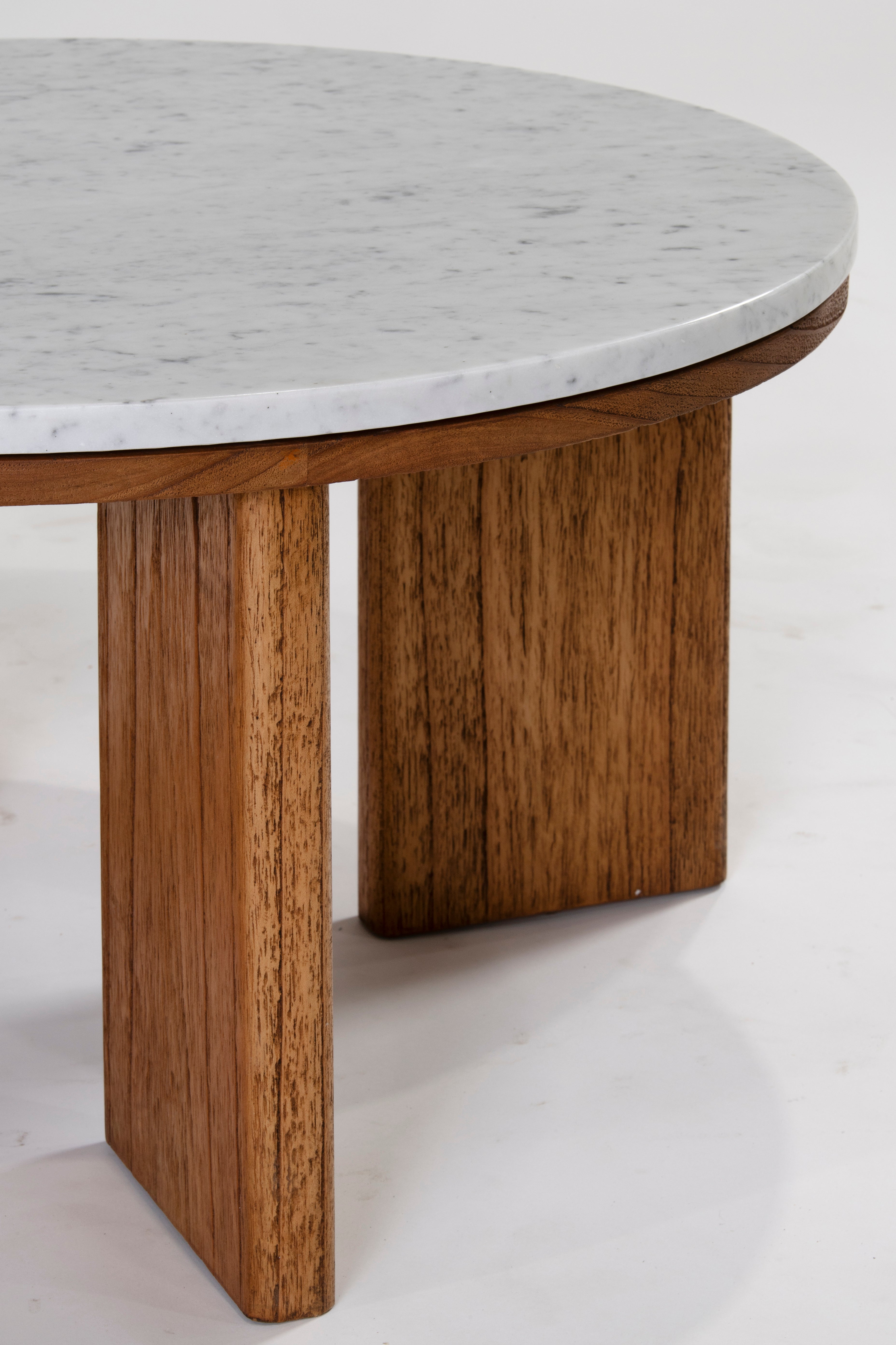 West Coffee Table - Antique Mindi/Marble