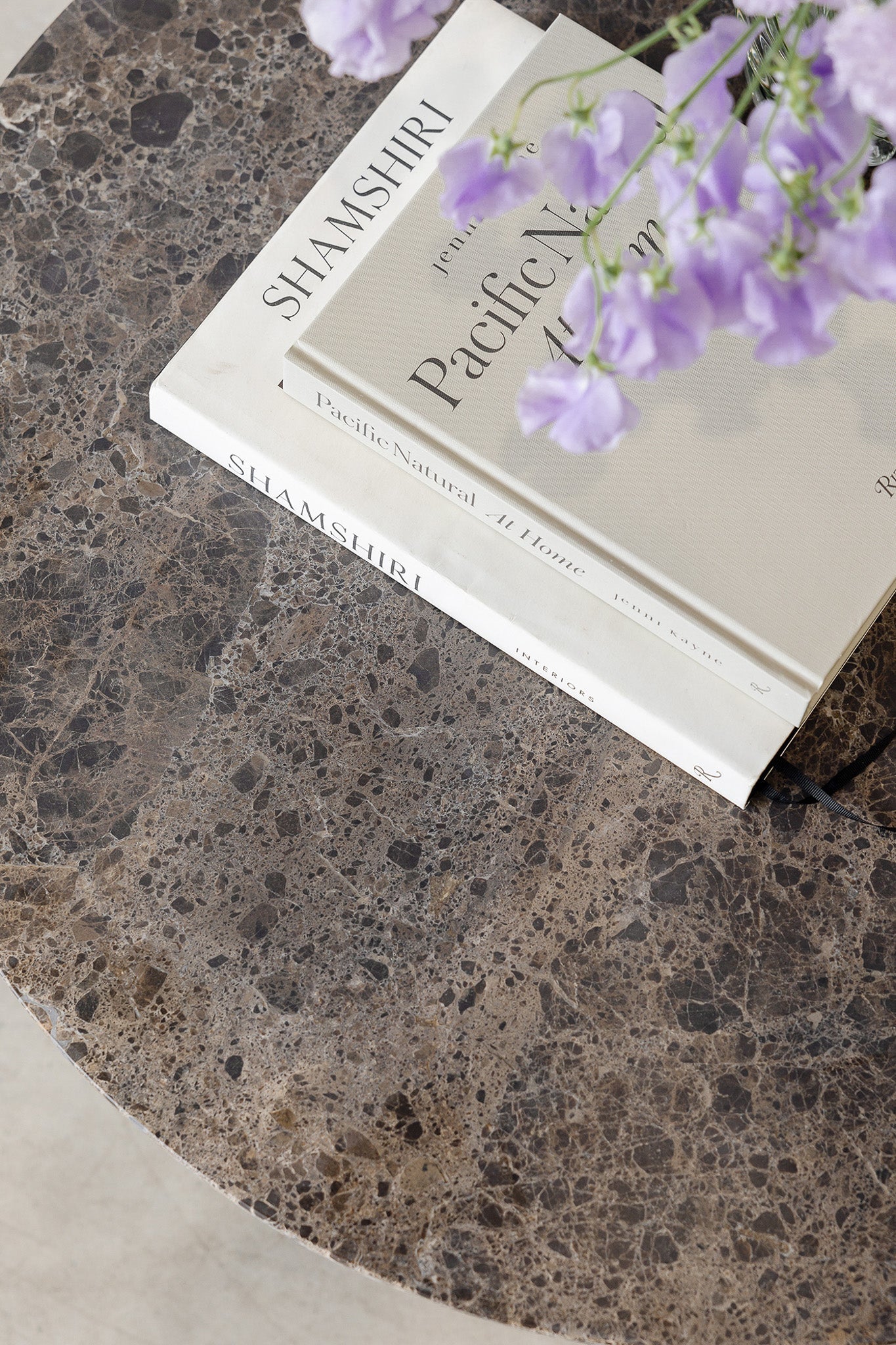 West Coffee Table - Antique Mindi/Choc Marble