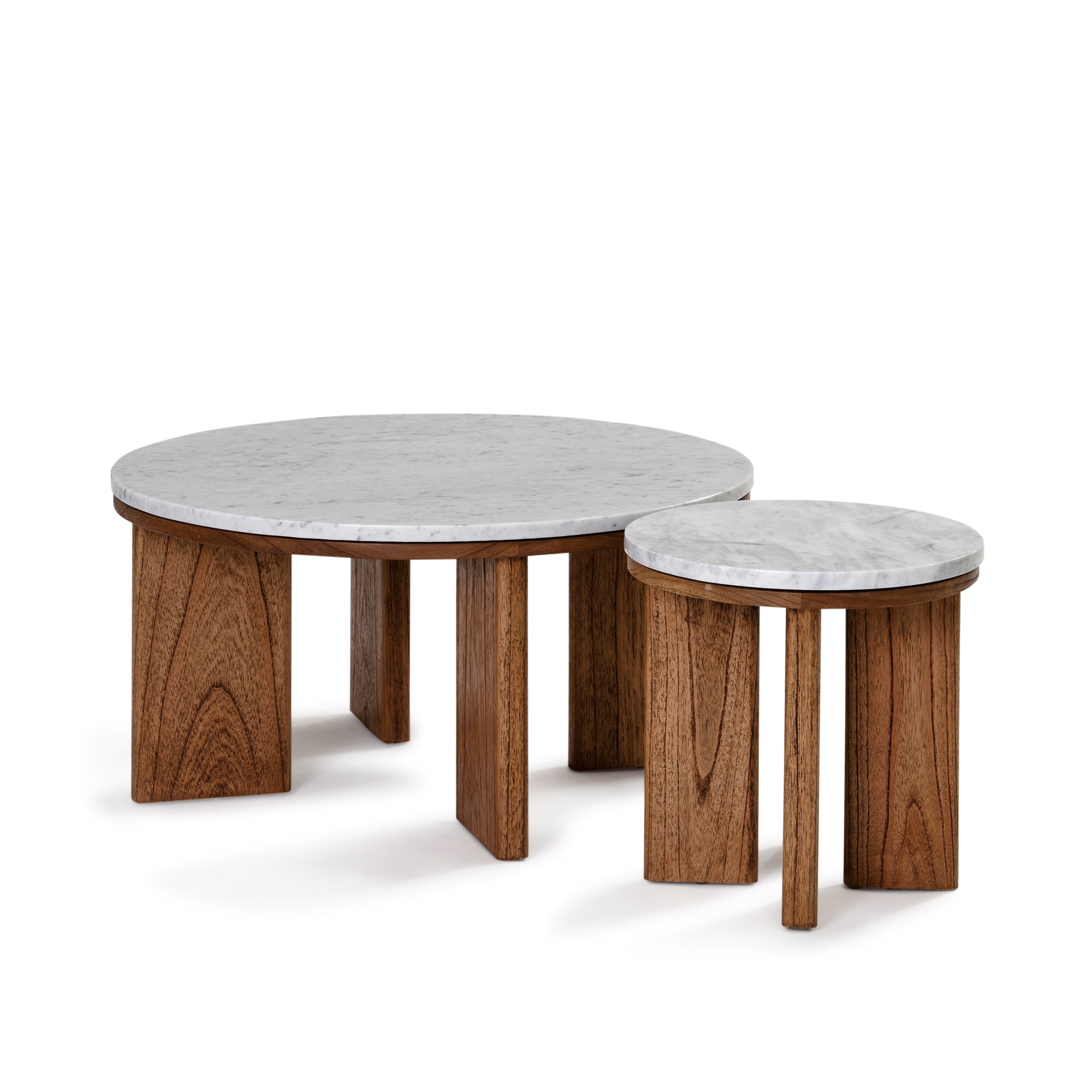 West Coffee Table - Antique Mindi/Marble
