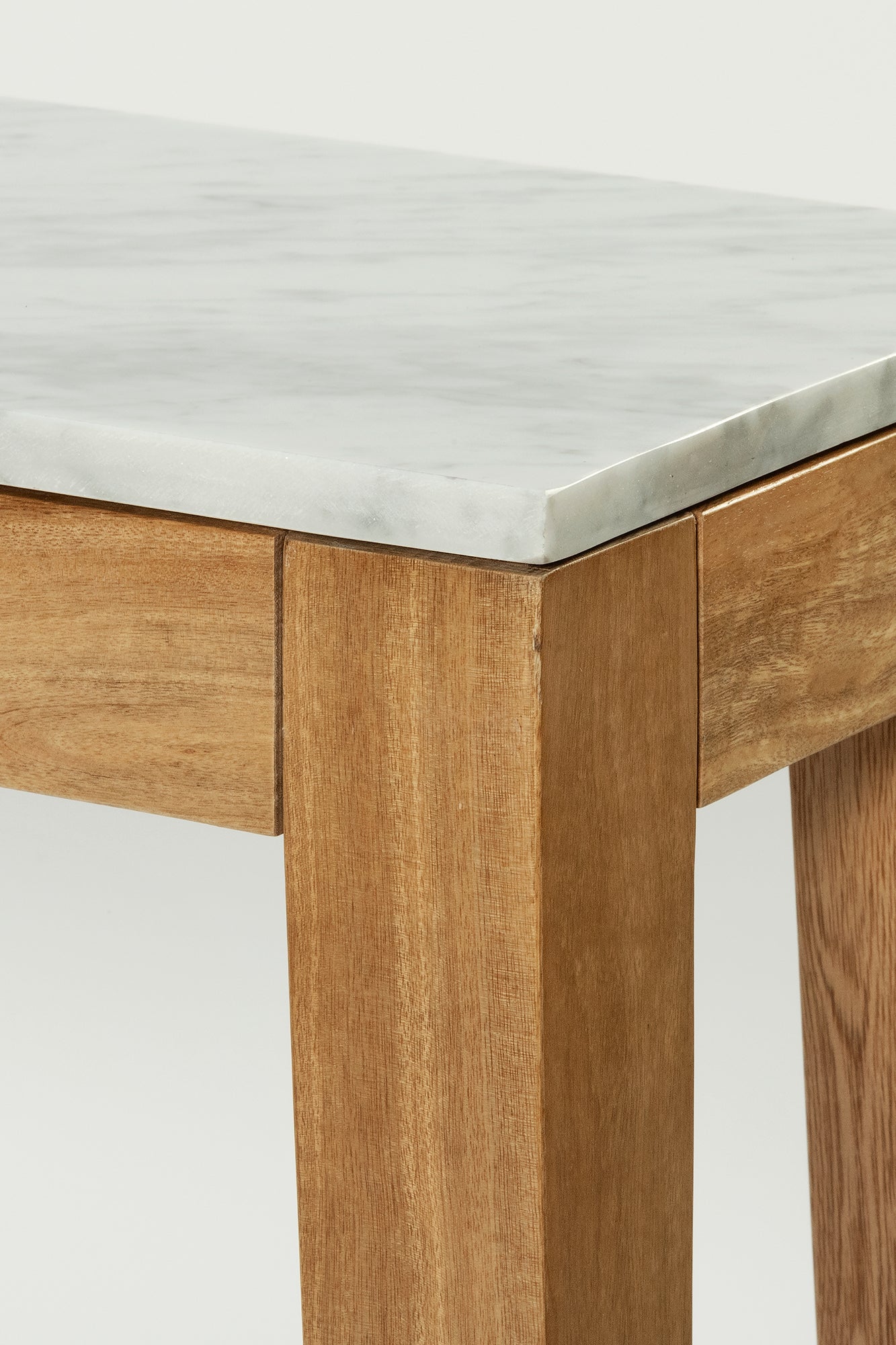 Buddha Console - Rustic Matte/White Marble