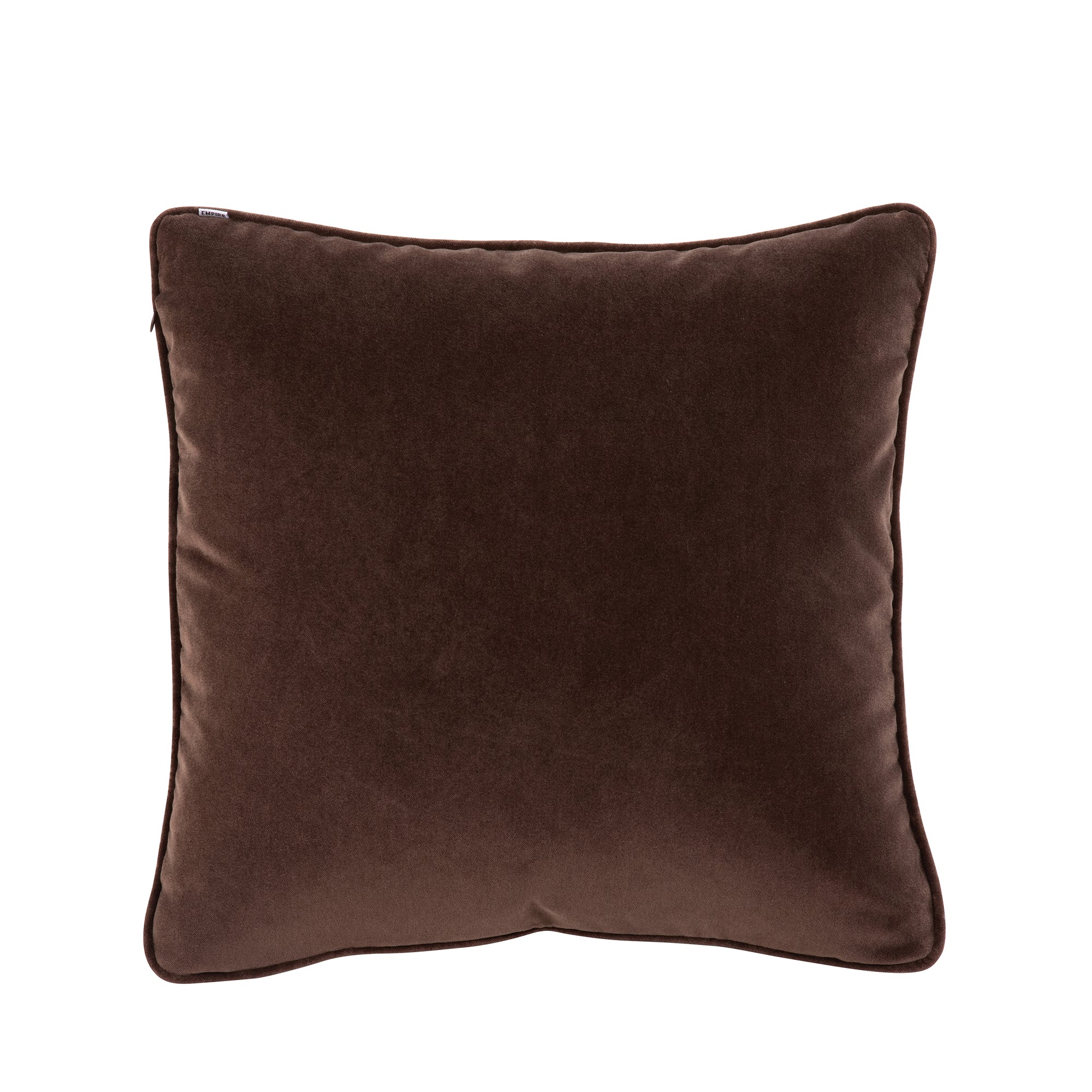Empire Brushed Velvet Cushion - Mocha