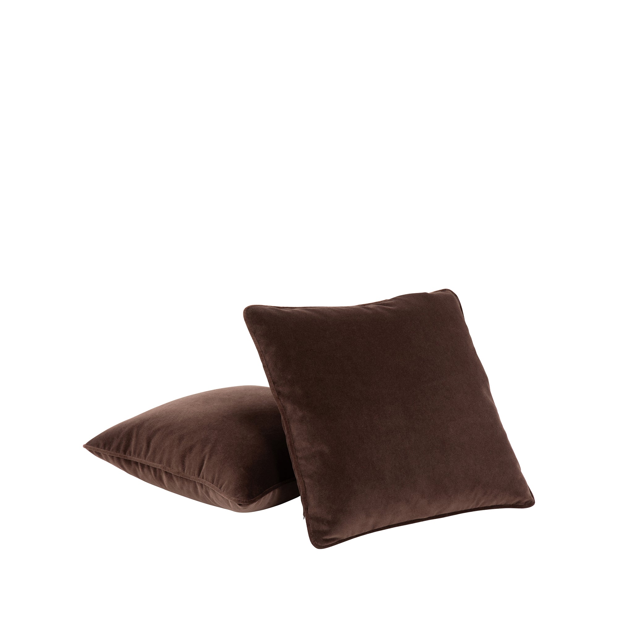 Empire Brushed Velvet Cushion - Mocha