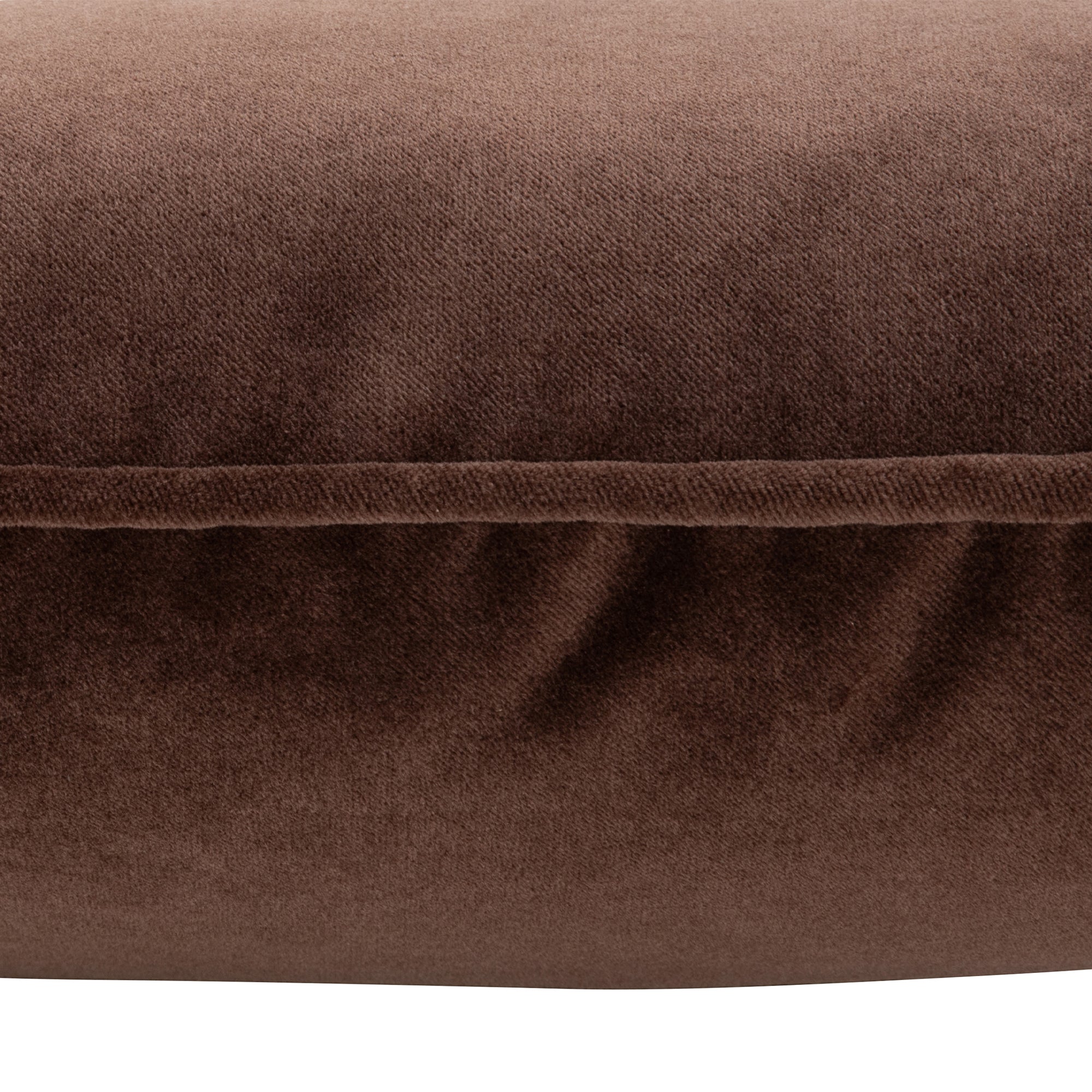 Empire Brushed Velvet Cushion - Mocha