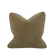 Empire Textured Velvet Cushion - Moss