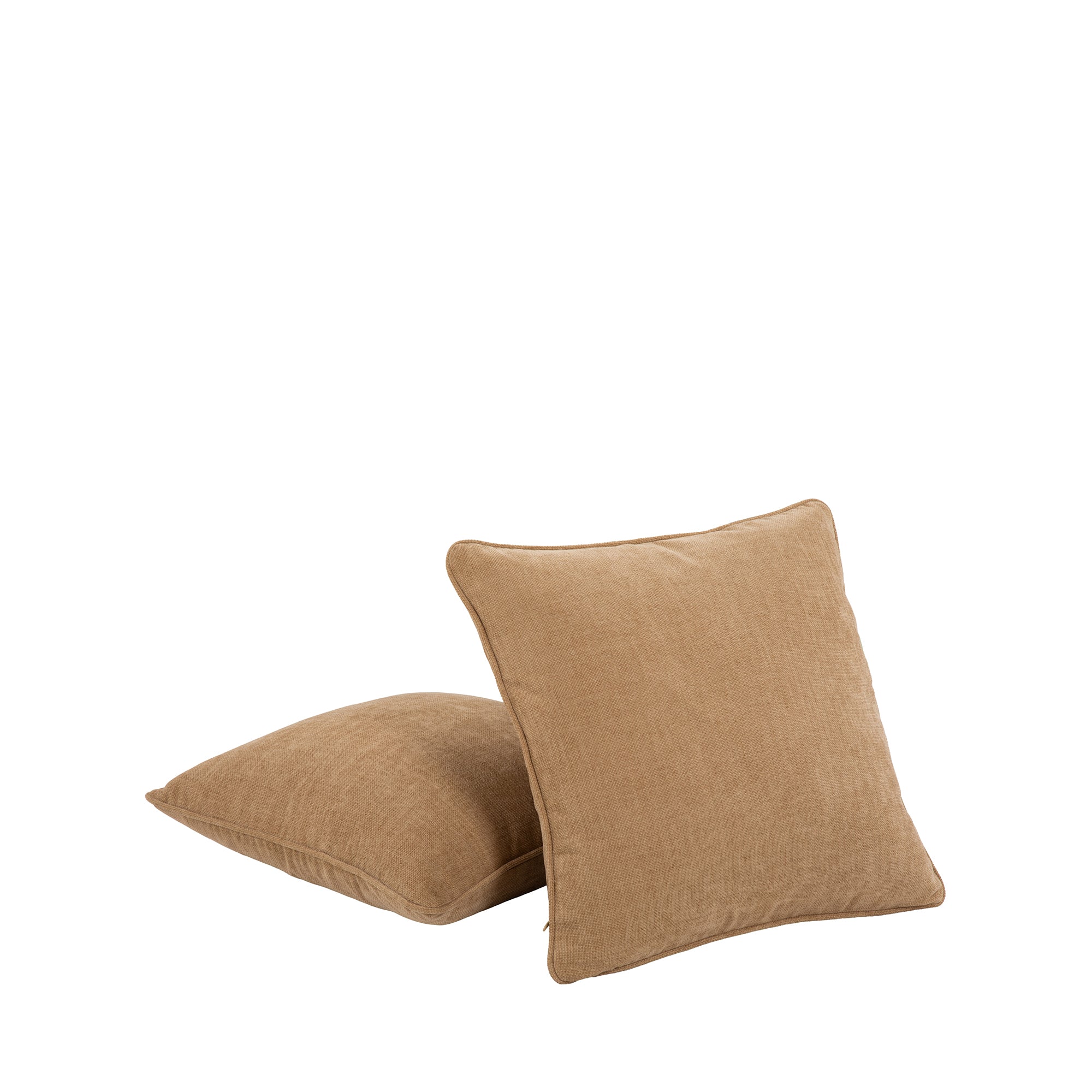 Empire Textured Velvet Cushion - Toffee