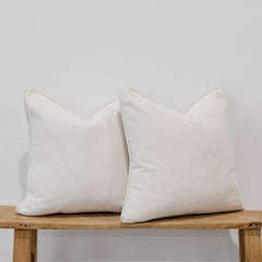 Empire Linen Cushion - Stoned Pearl
