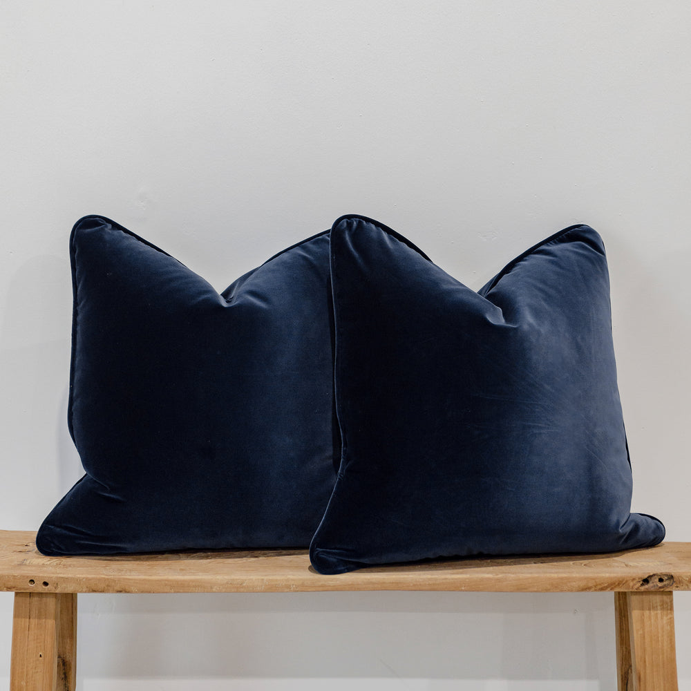 Empire Velvet Cushion - Navy