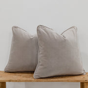 Empire Velvet Cushion - Silver