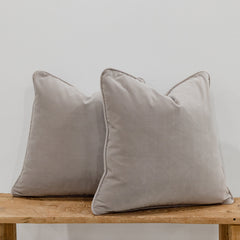 Empire Velvet Cushion - Silver