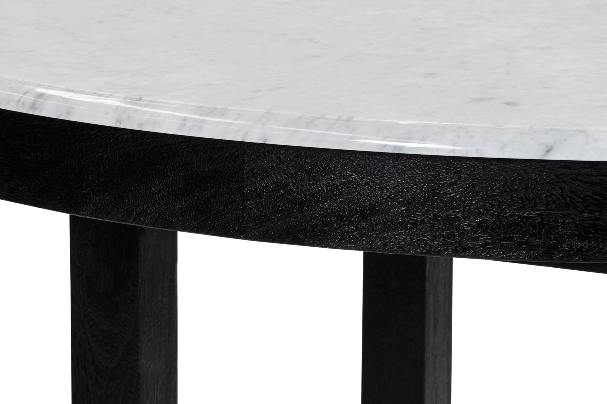 Crown Dining Table - Black/White Marble