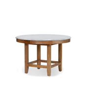 Crown Dining Table - Rustic Matte/White Marble