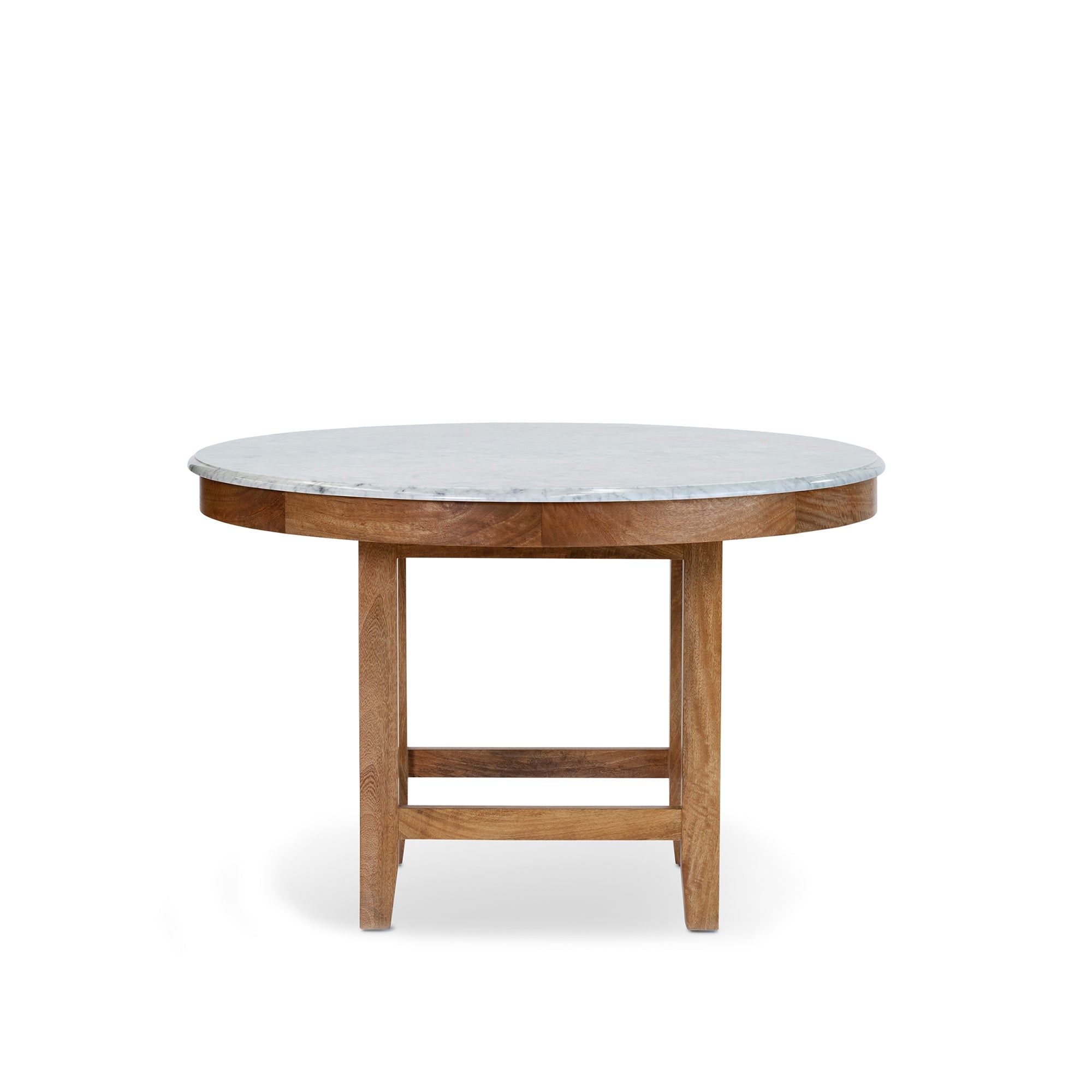Crown Dining Table - Rustic Matte/White Marble