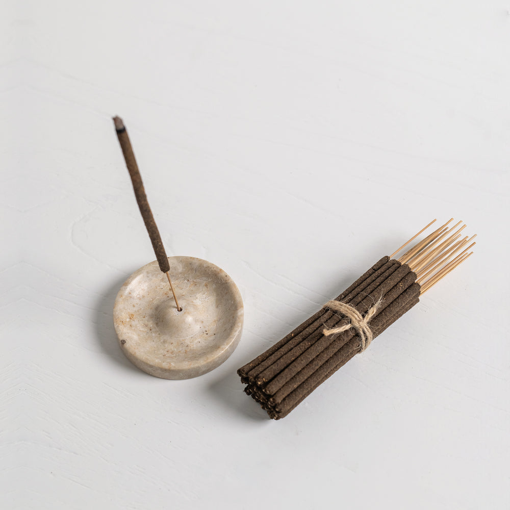 Doff Marble Round Incense Holder