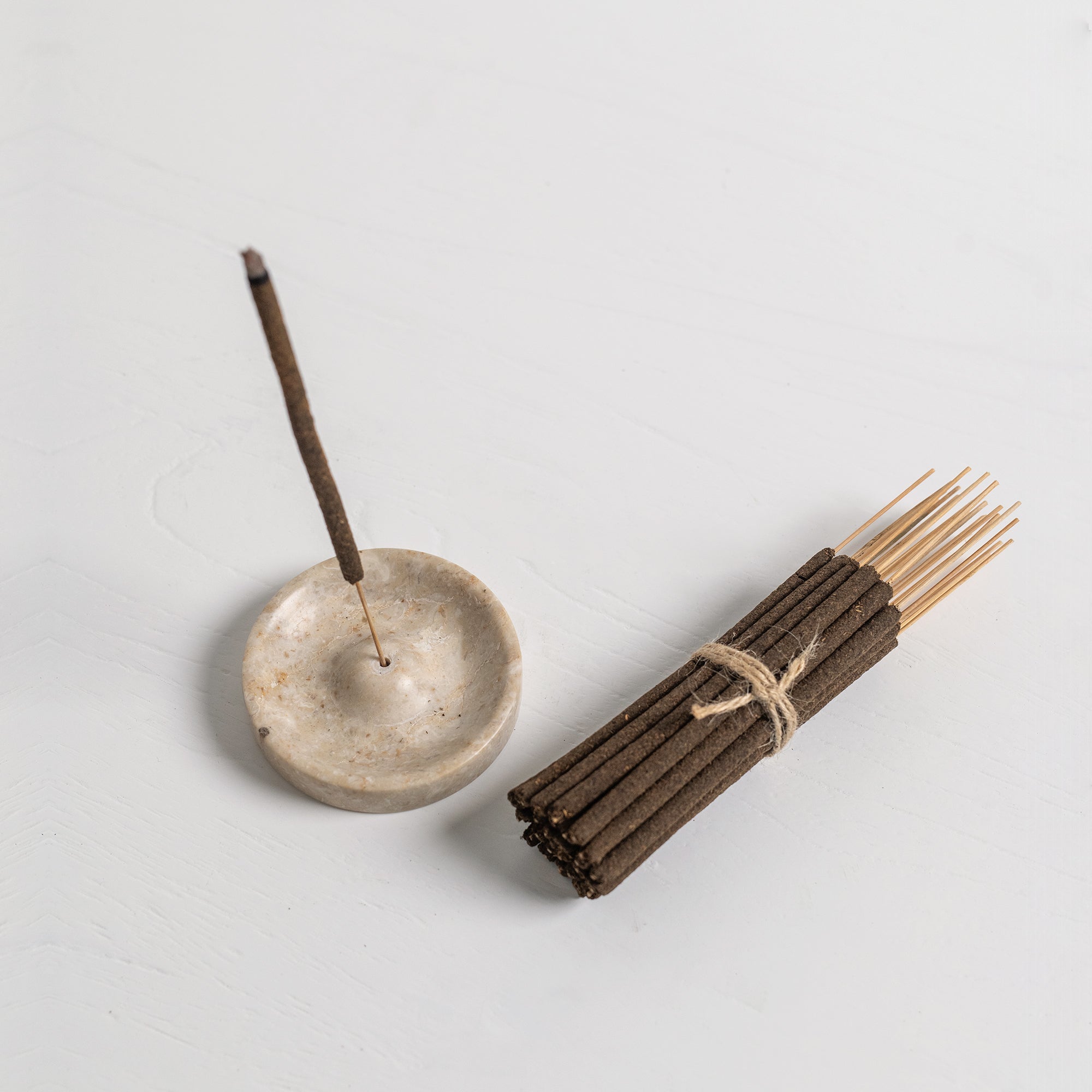 Doff Marble Round Incense Holder