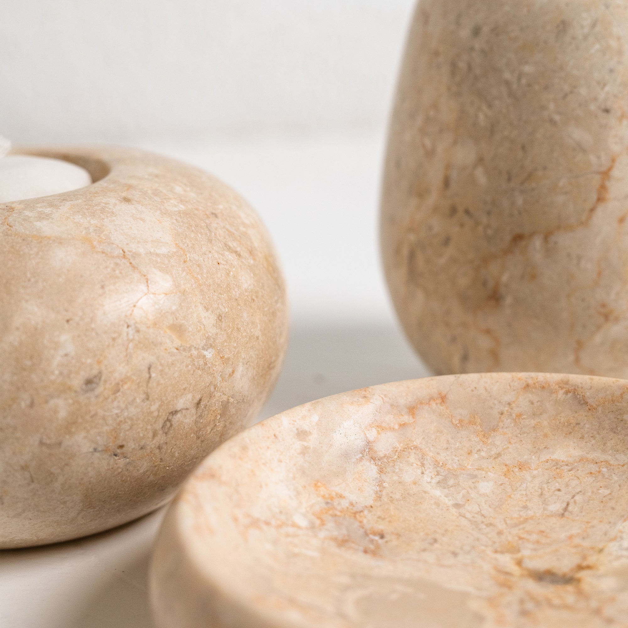 Doff Marble Donut Candle Holder