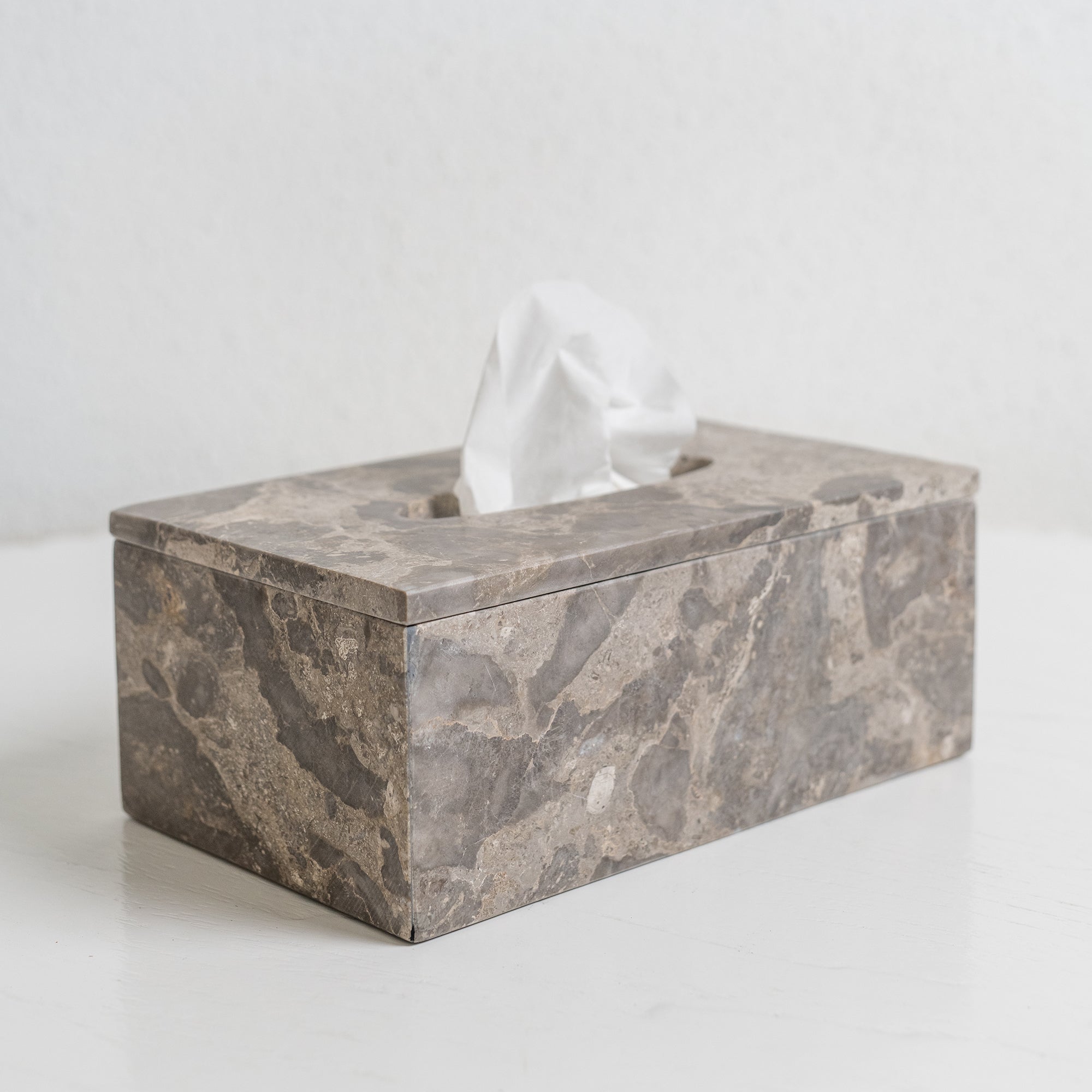 Doff Marble Tissue Box - Grey