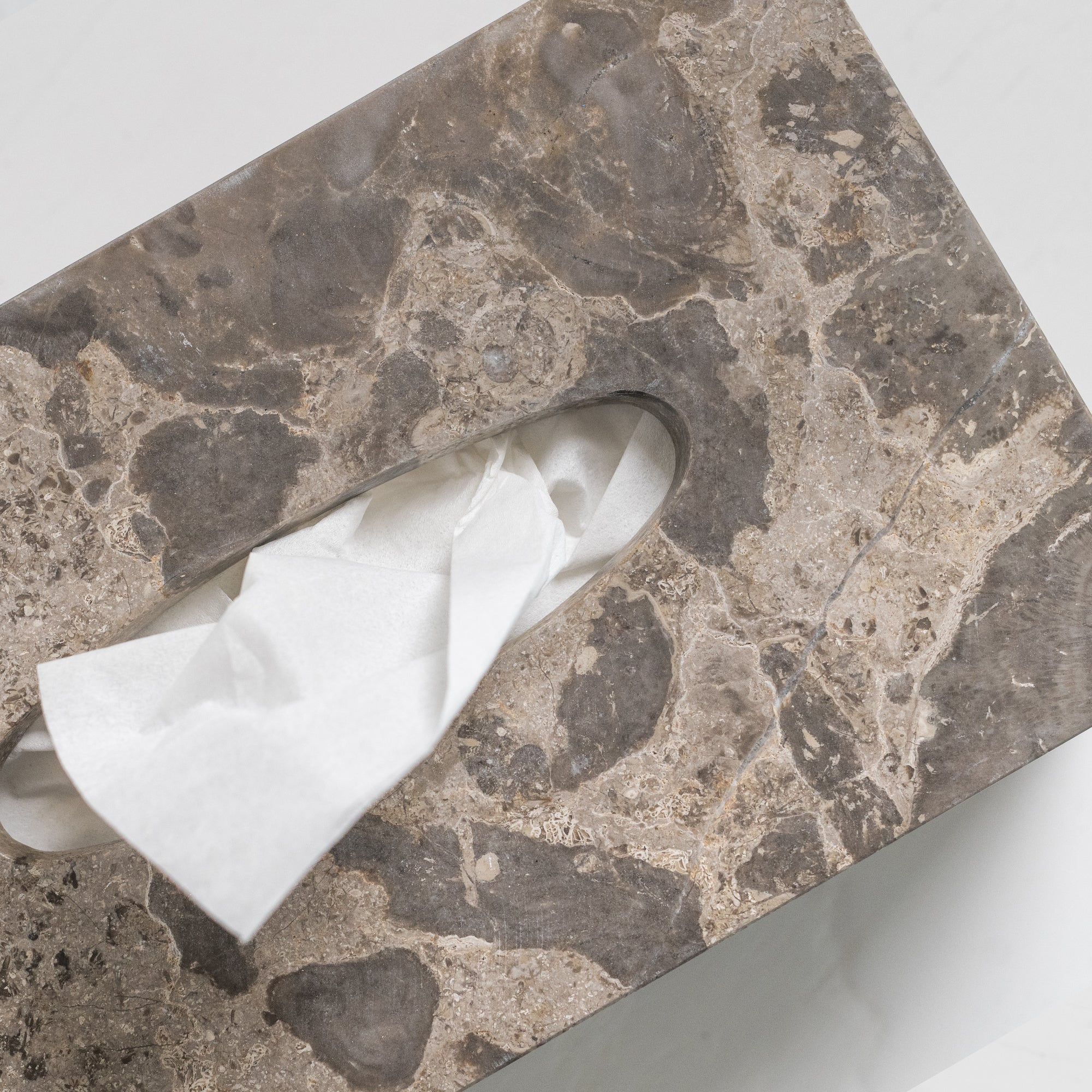 Doff Marble Tissue Box - Grey