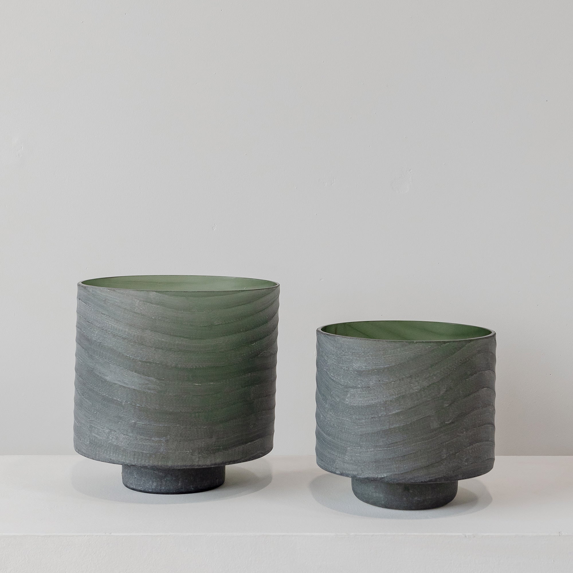 Emi Hurricane Vase - Smoke Grey