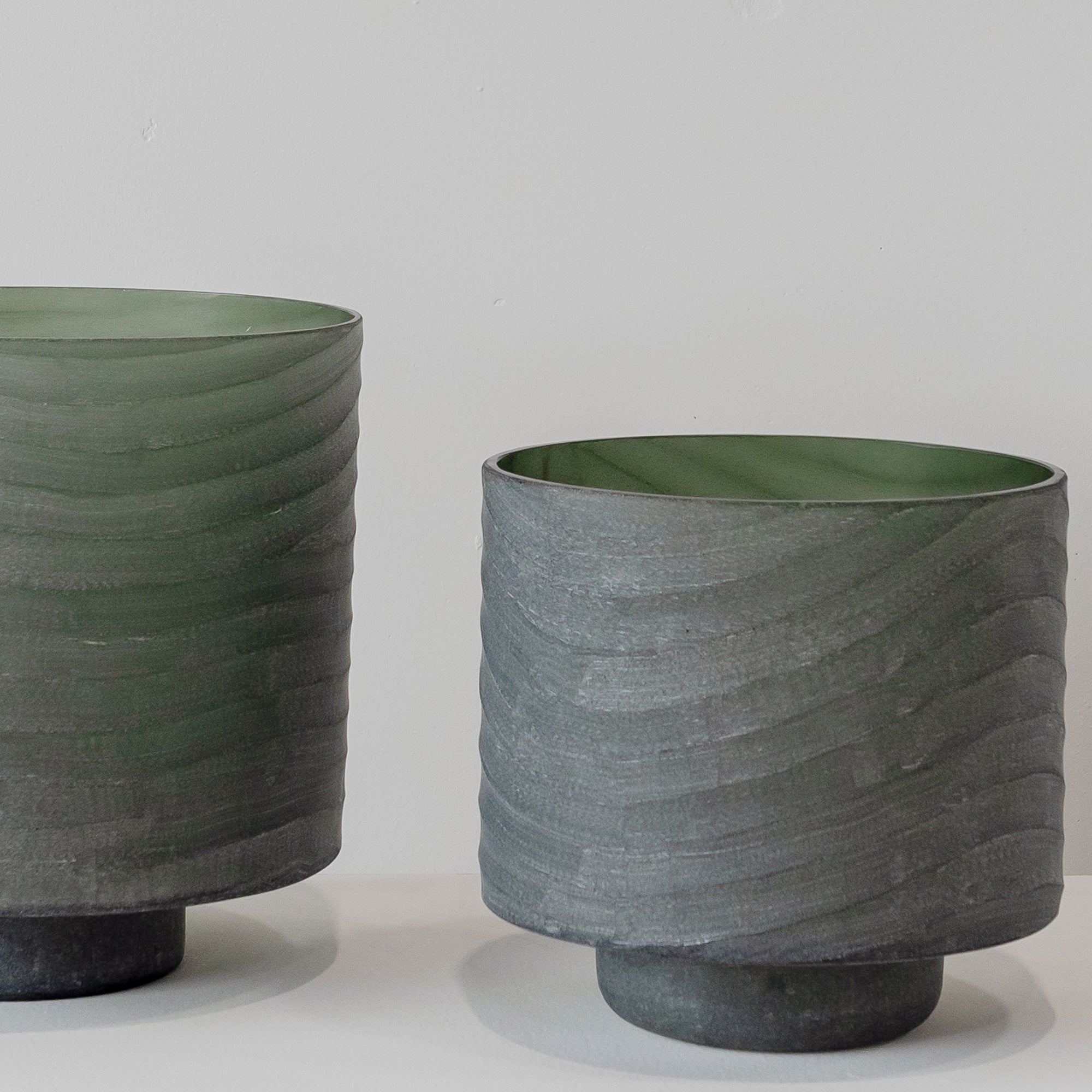 Emi Hurricane Vase - Smoke Grey