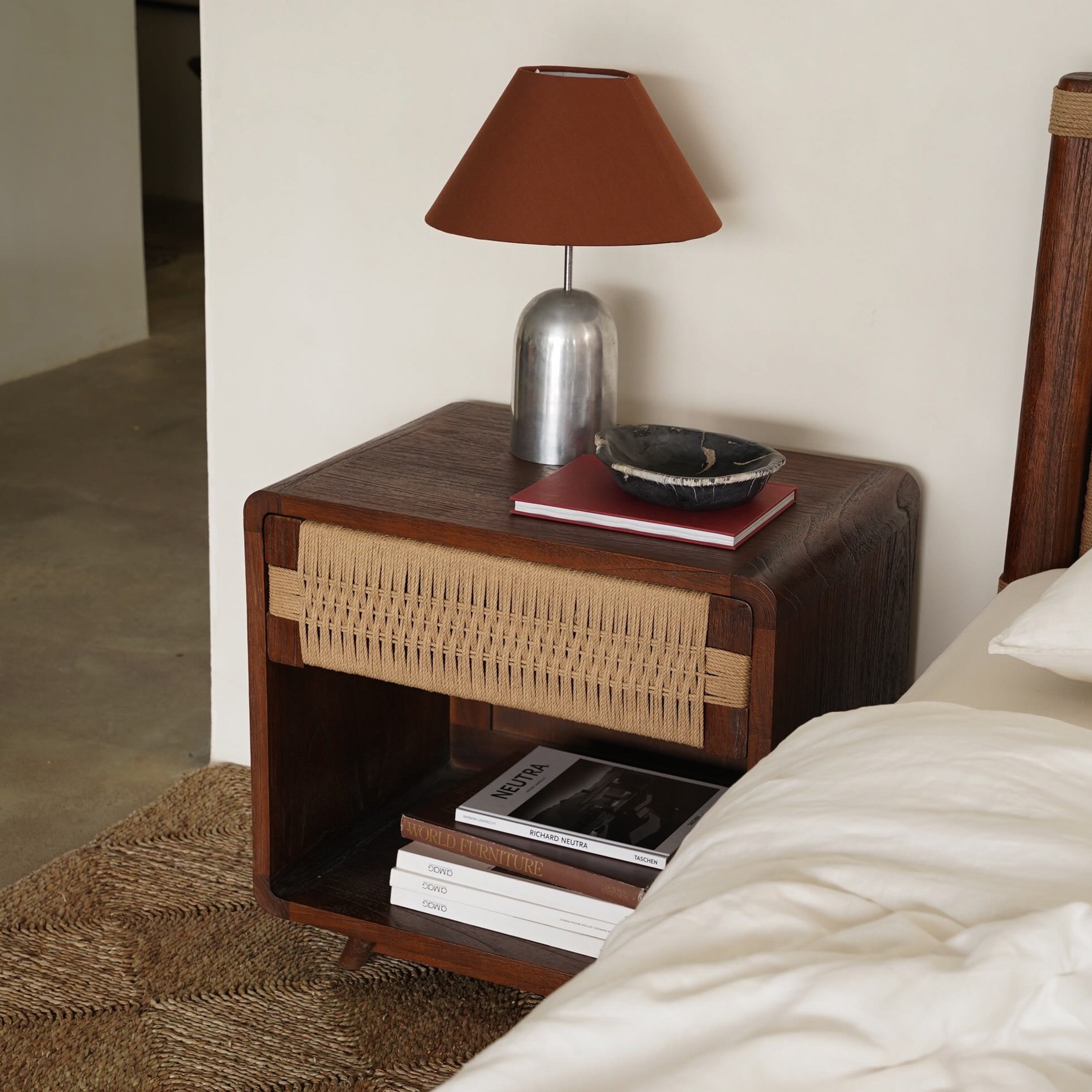 Holly Bedside - Rustic Walnut