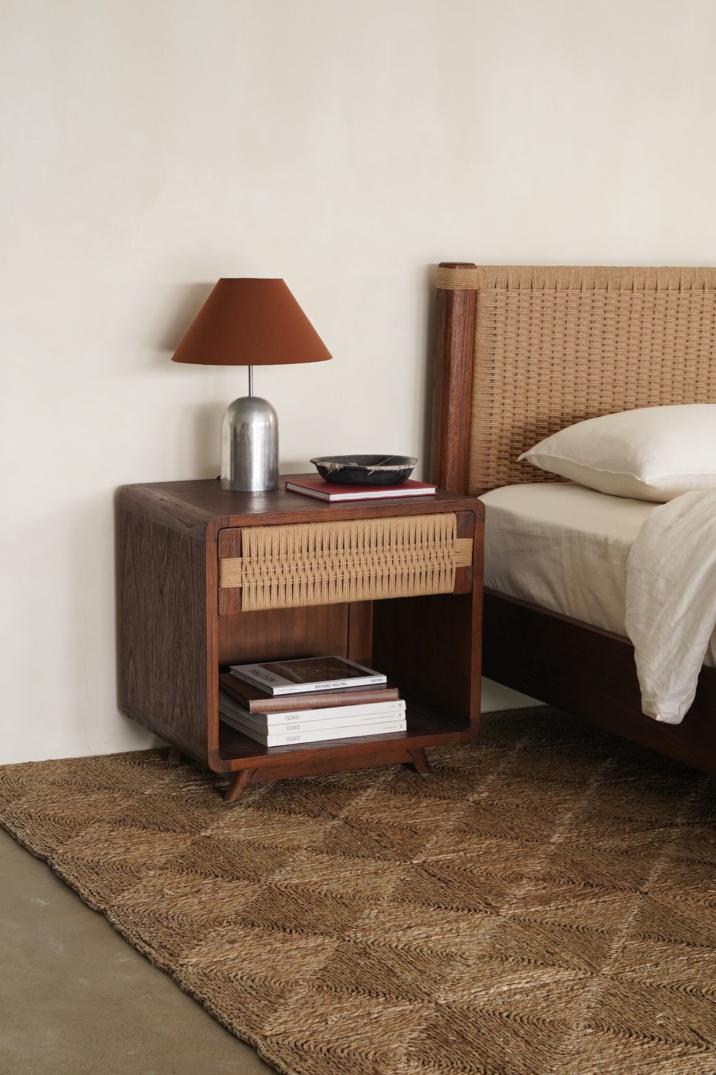 Holly Bedside - Rustic Walnut