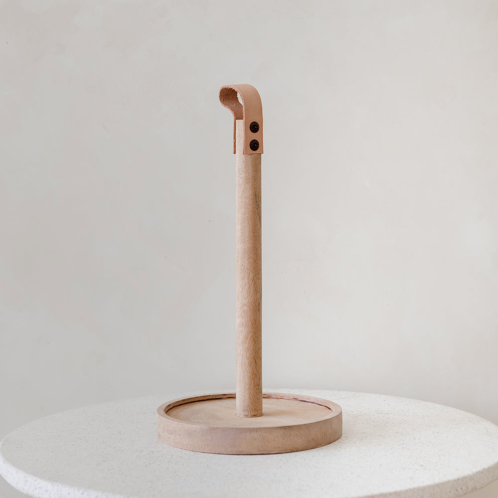 Wooden Paper Towel Holder - Natural