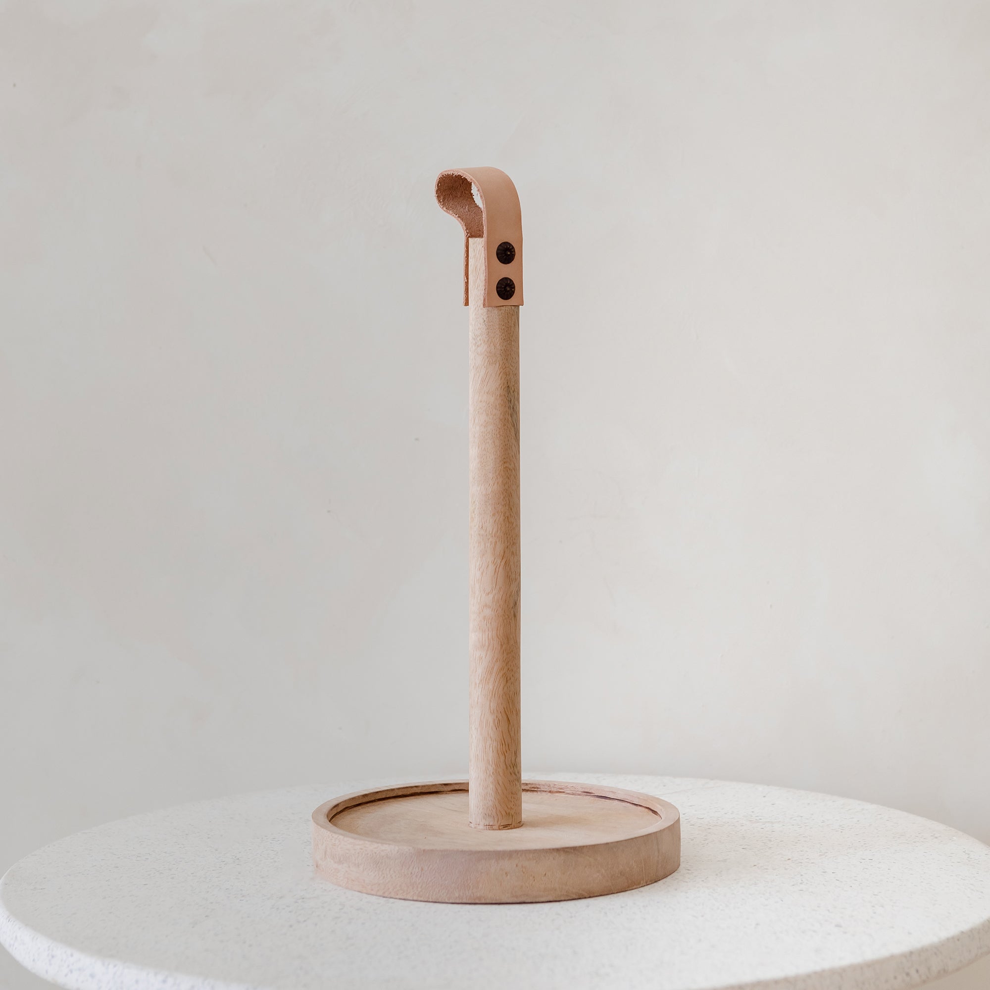 Wooden Paper Towel Holder - Natural