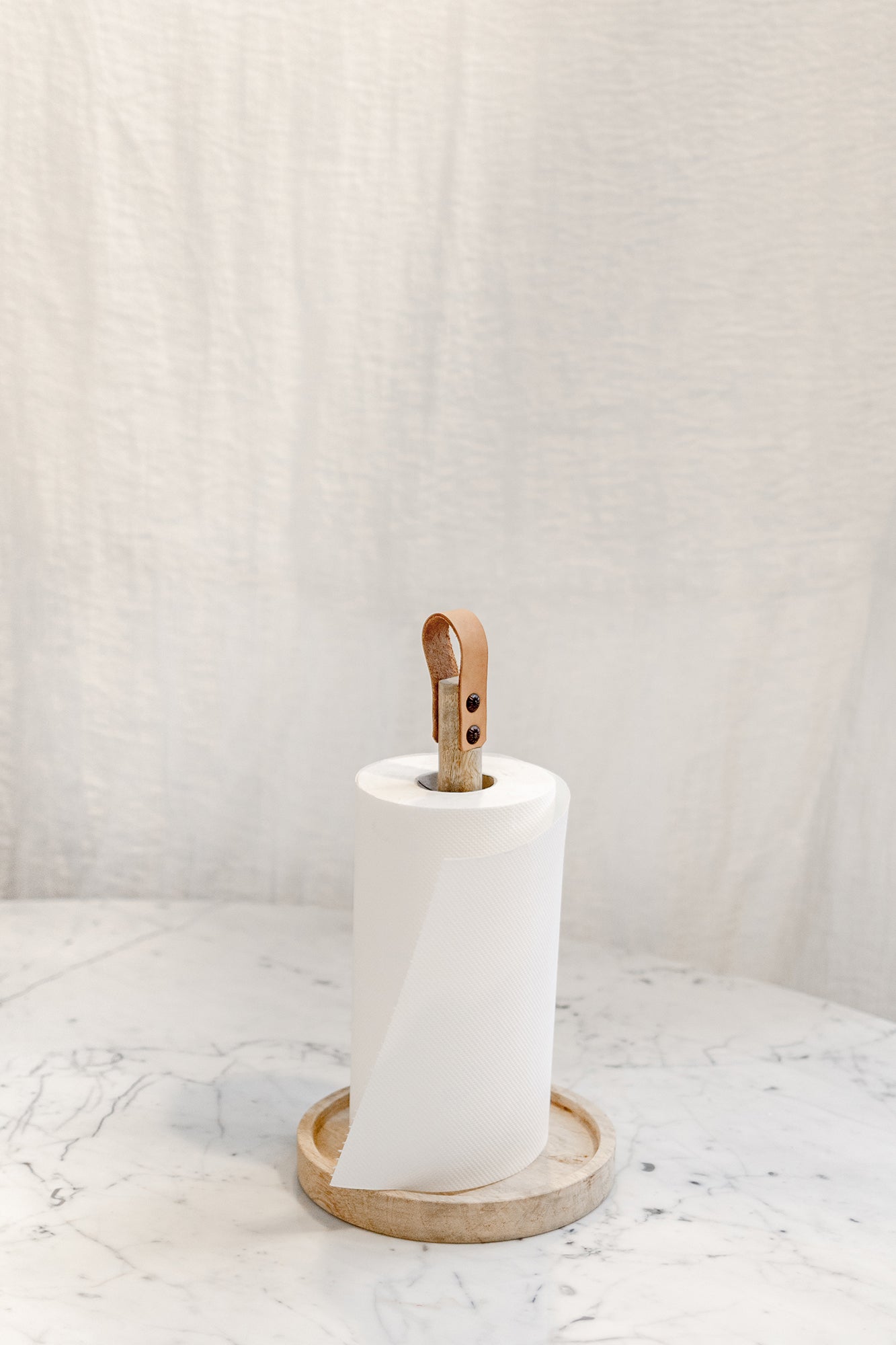 Wooden Paper Towel Holder - Natural