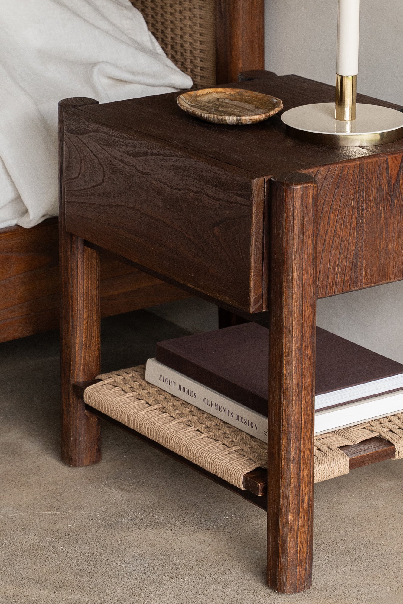 Lou Lou Bedside - Rustic Walnut