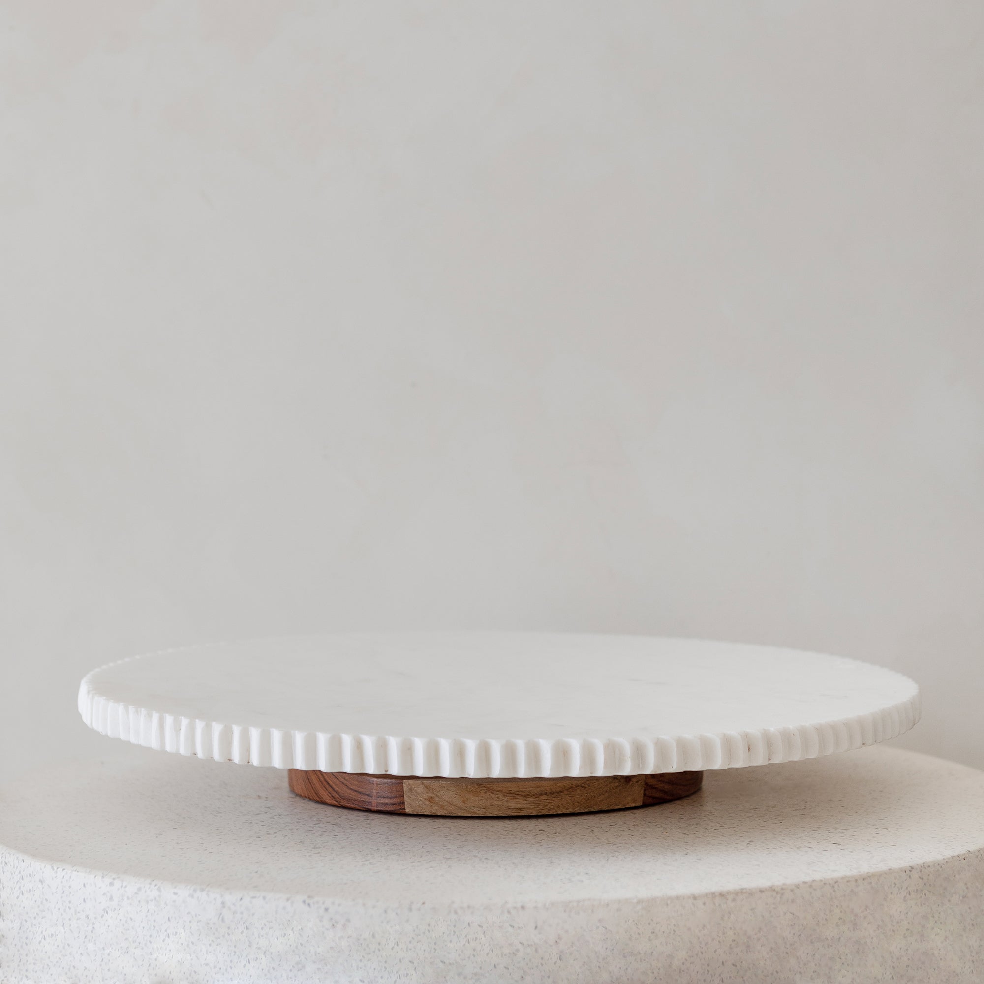 Marble Lazy Susan - White