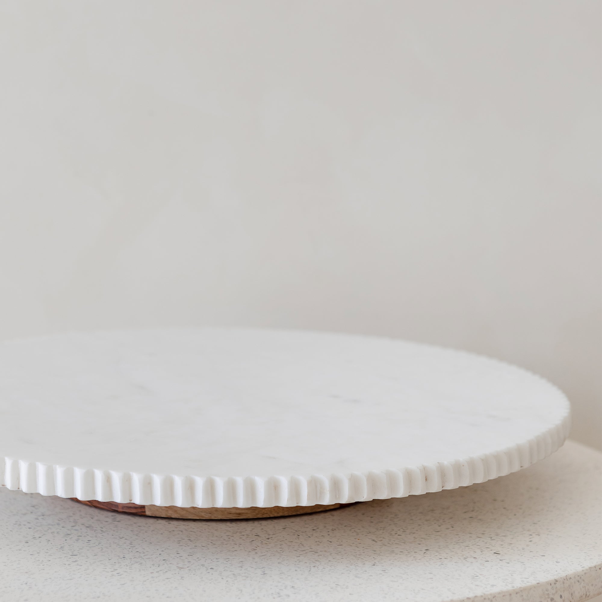 Marble Lazy Susan - White