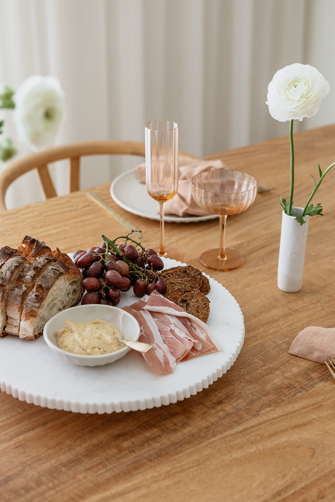 Marble Lazy Susan - White
