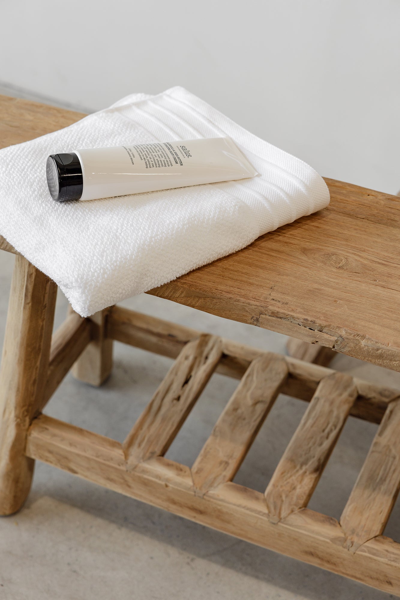 Organic Teak Bench - with Slatted Shelf