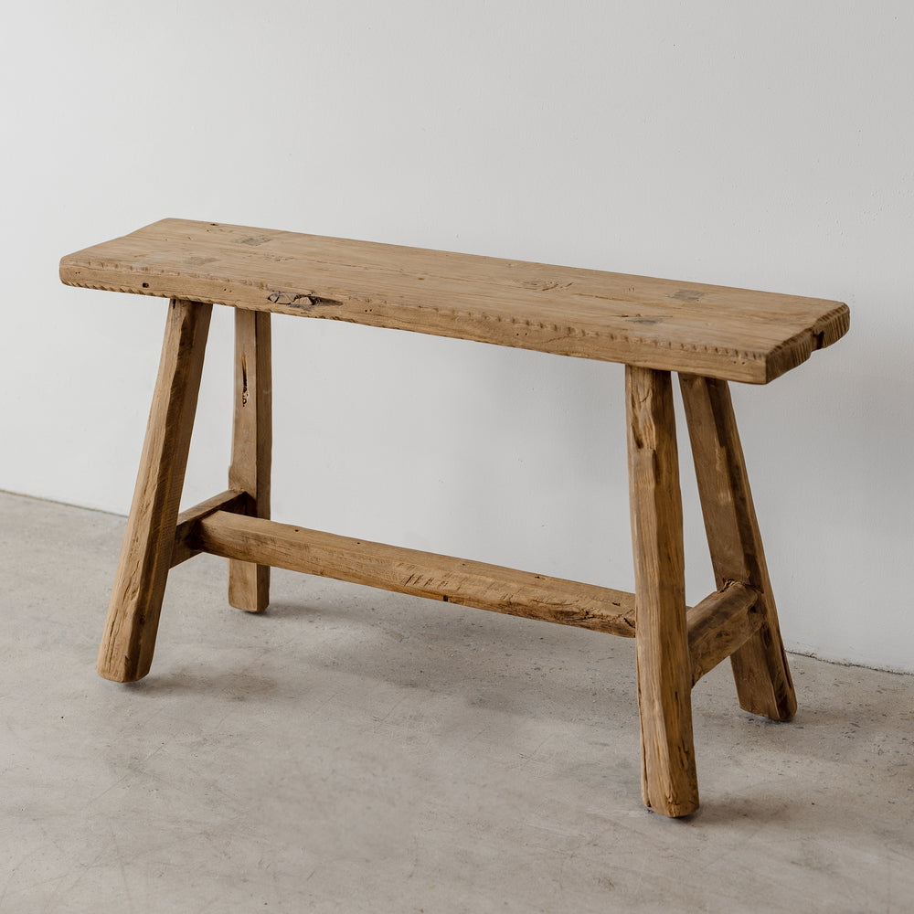 Organic Teak Bench - with Bar