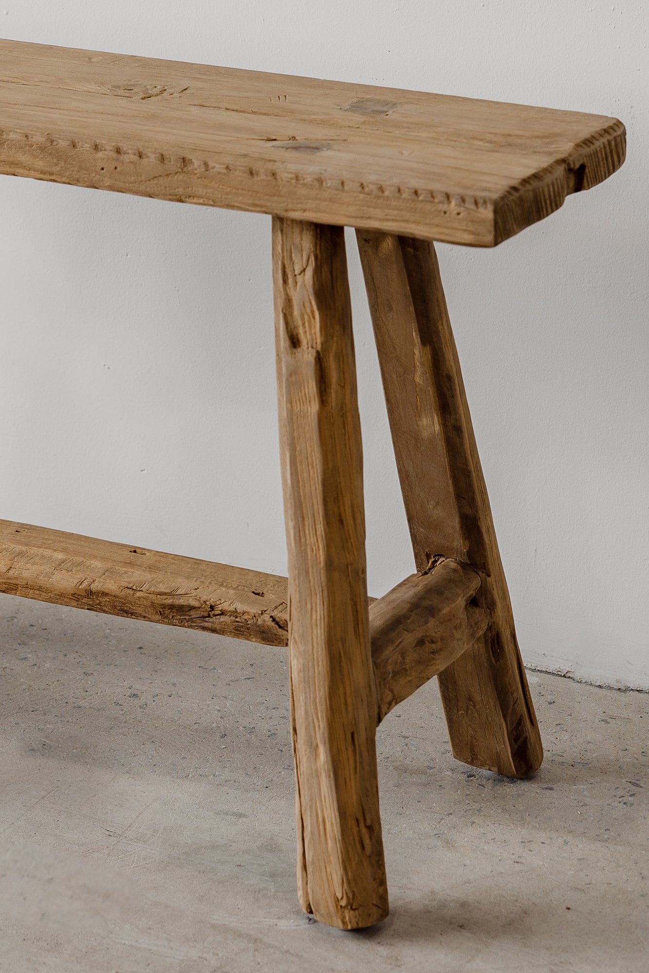 Organic Teak Bench - with Bar