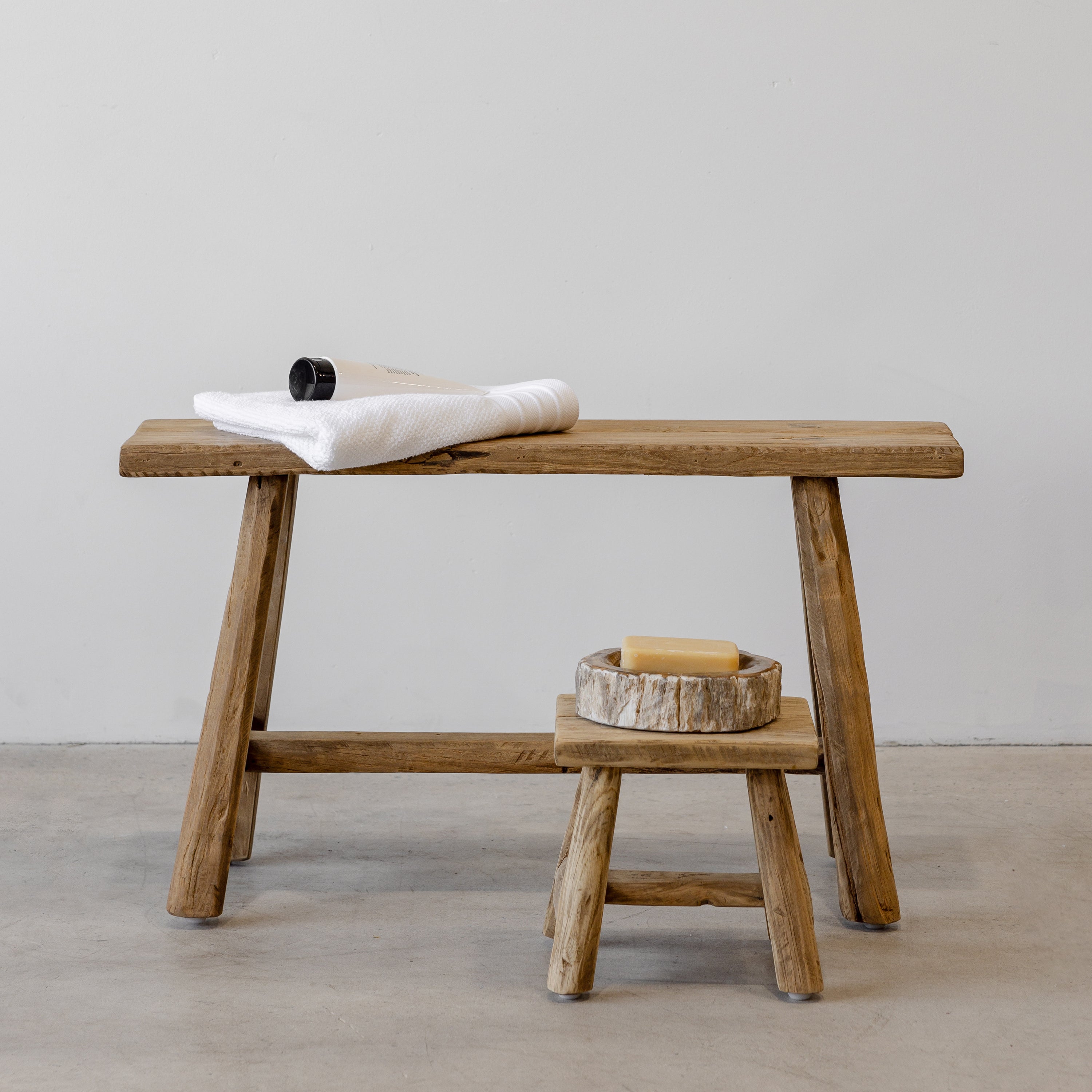Organic Teak Bench - with Bar