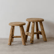 Organic Teak Stool - Round
