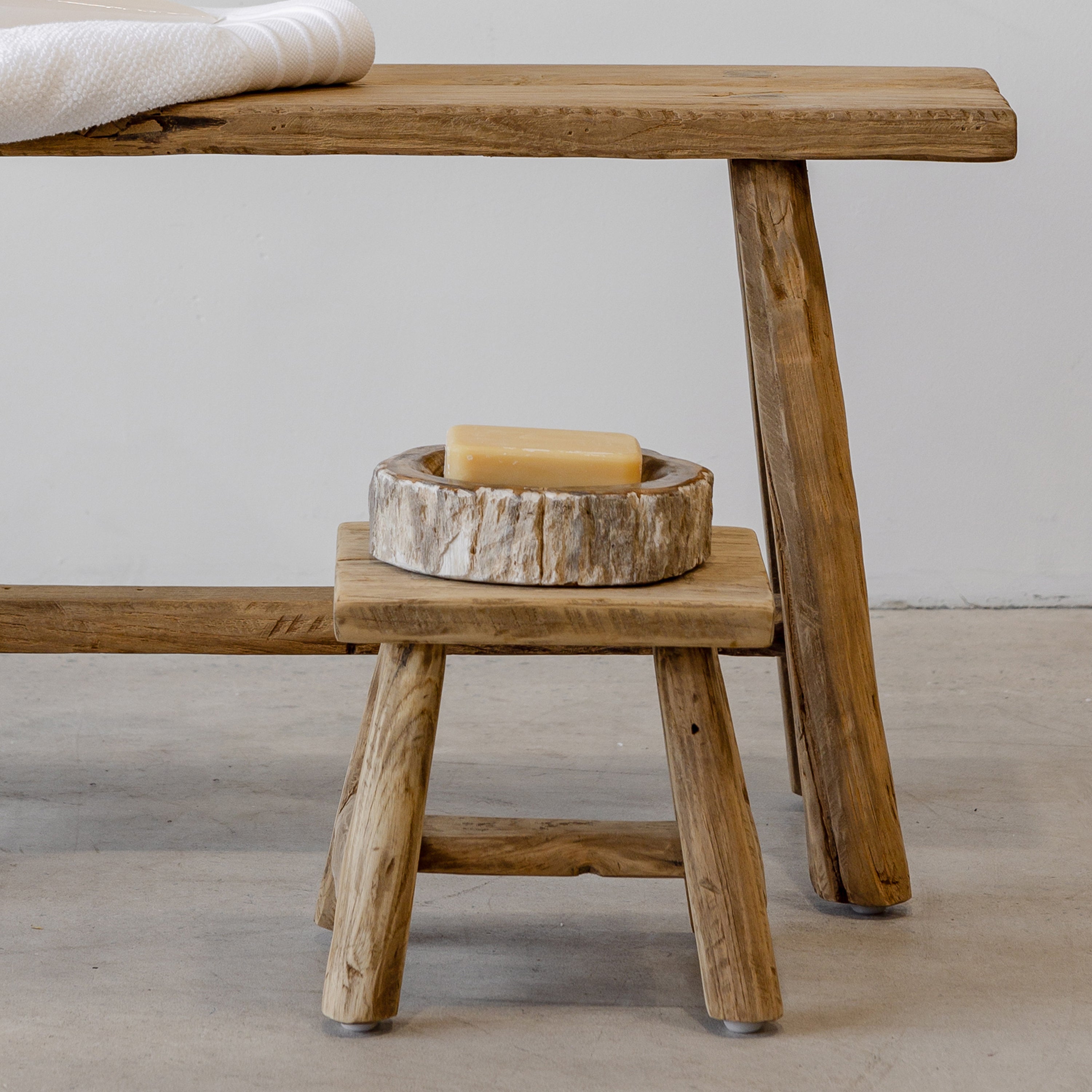 Organic Teak Stool - Square