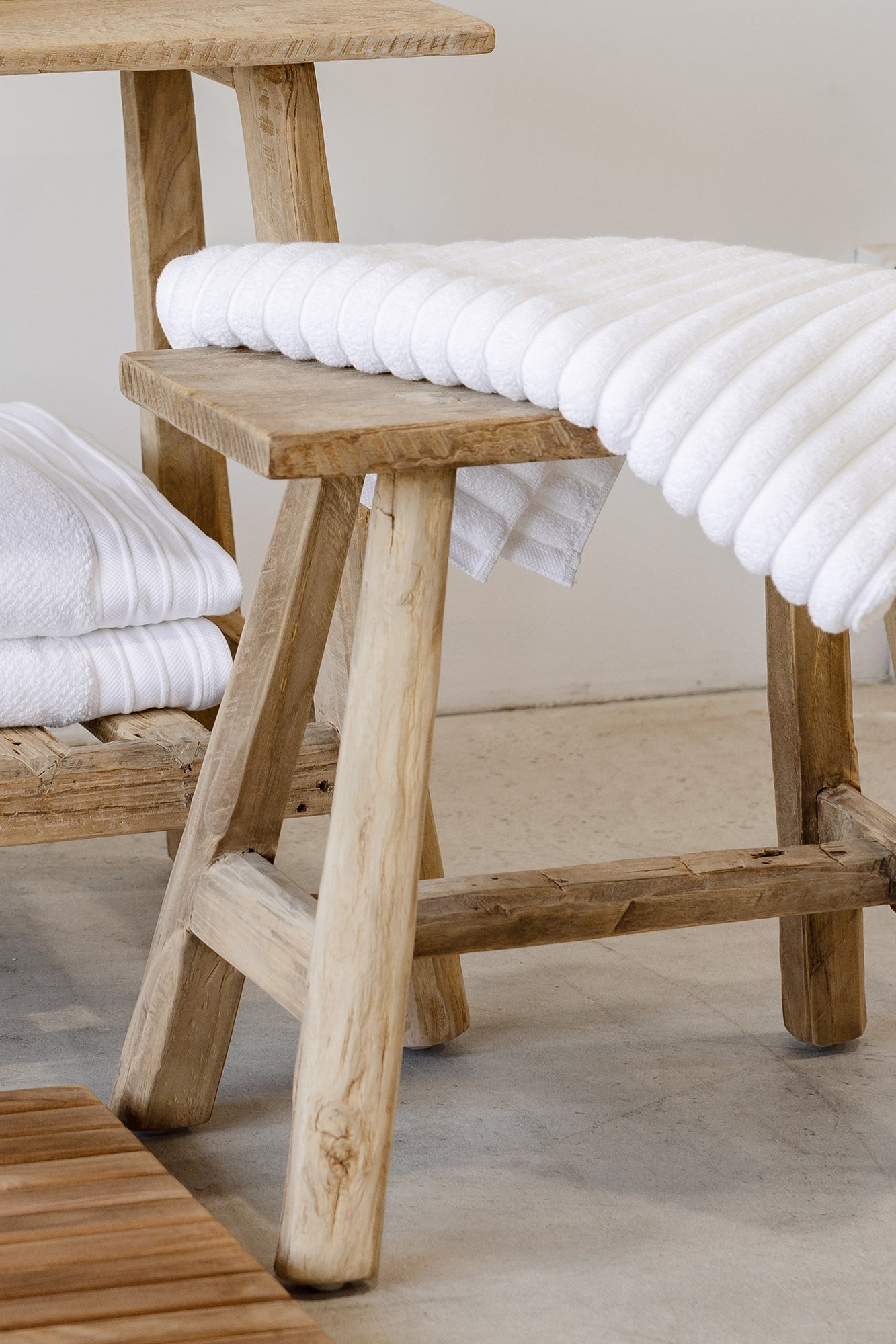 Organic Teak Stool - Square