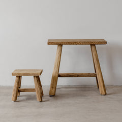 Organic Teak Stool - Square