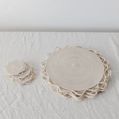 Ila Placemat & Coasters - Silver