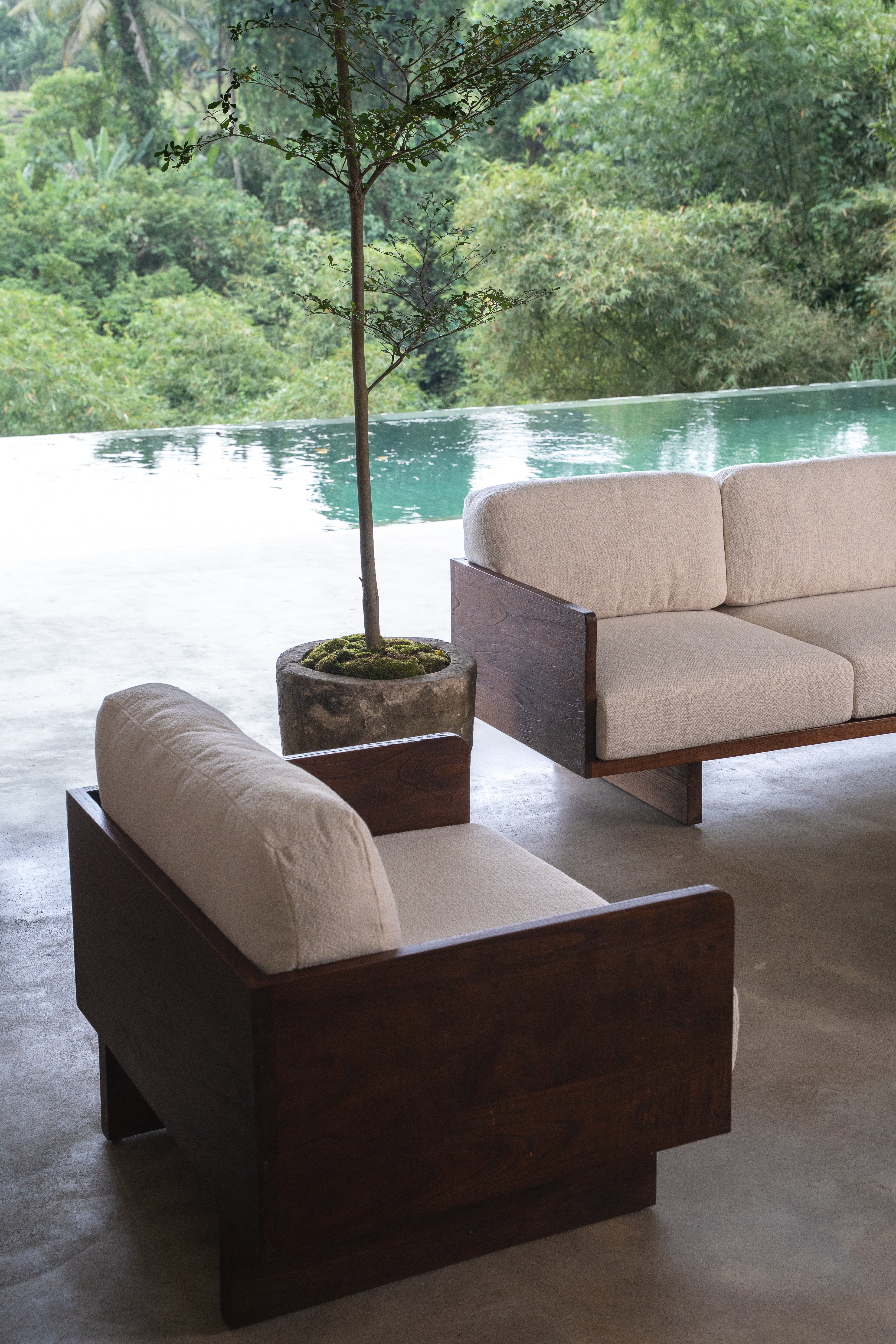 Platform Armchair - Rustic Walnut